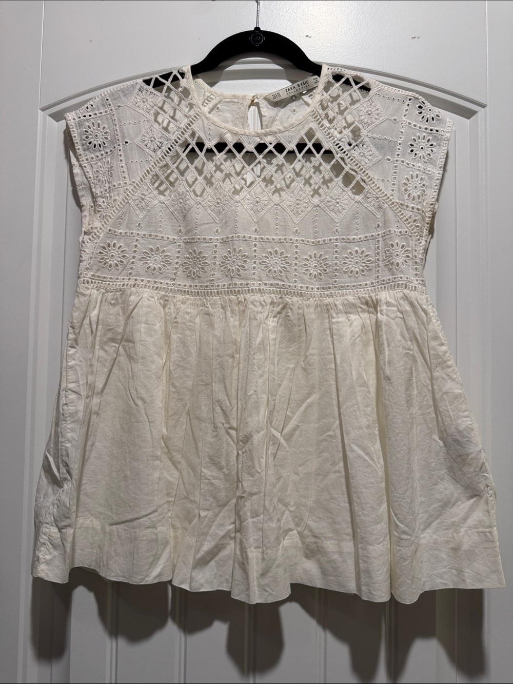 Zara Ivory Eyelet Lace Sundress for Girls